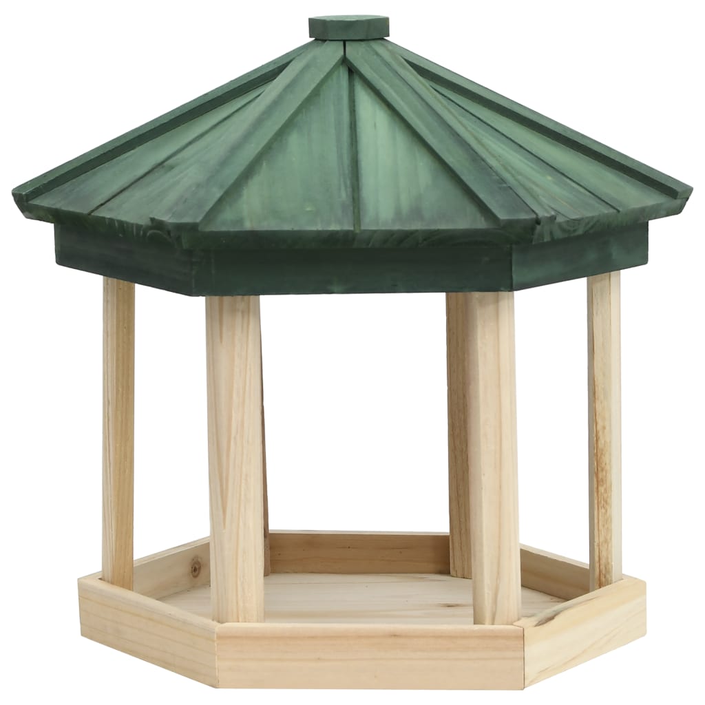 Bird Feeder Octagon Solid Firwood 33x30 cm - Newstart Furniture