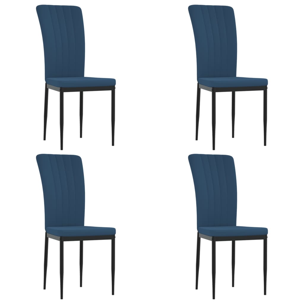 Dining Chairs 4 pcs Blue Velvet - Newstart Furniture