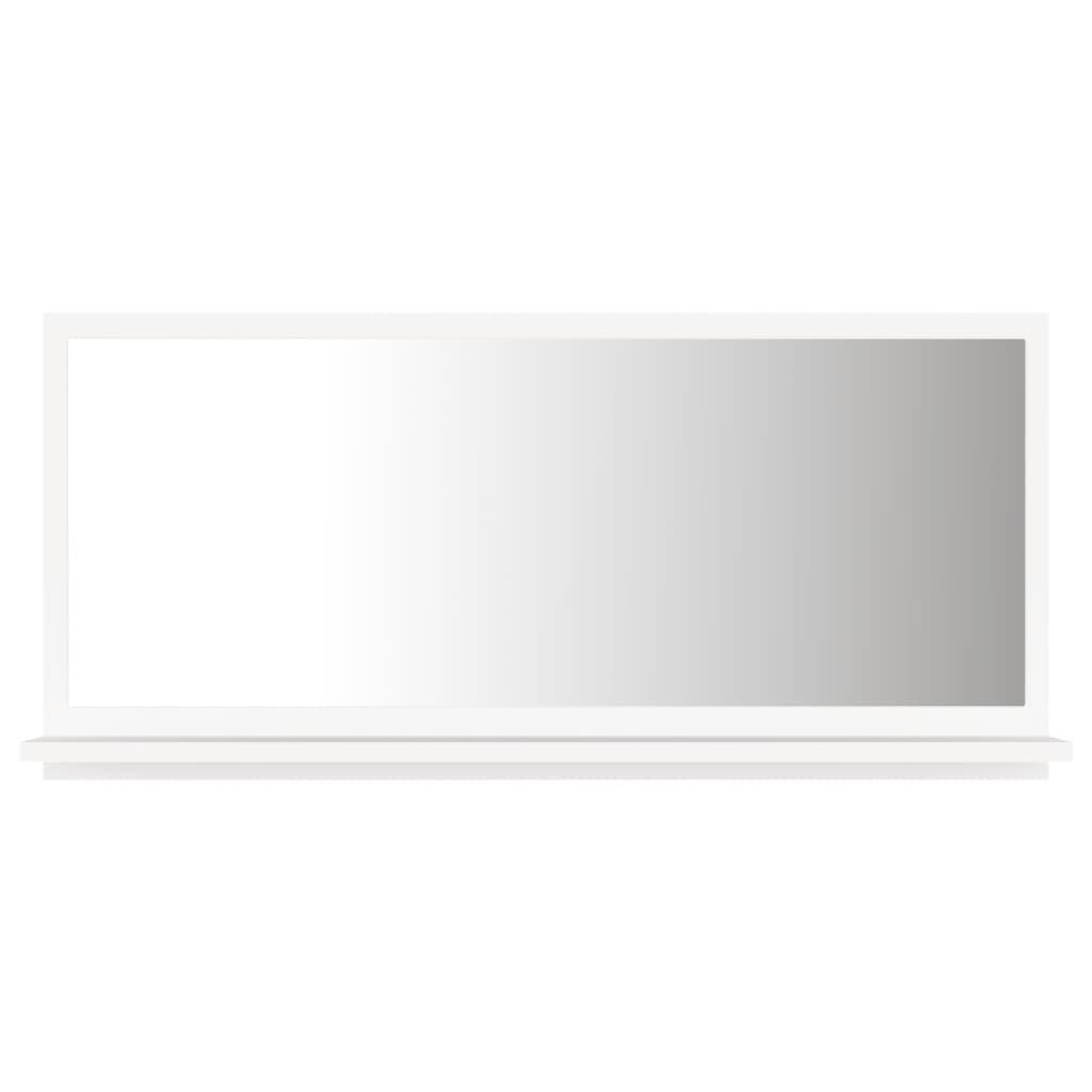 Bathroom Mirror White 80x10.5x37 cm Engineered Wood - Newstart Furniture