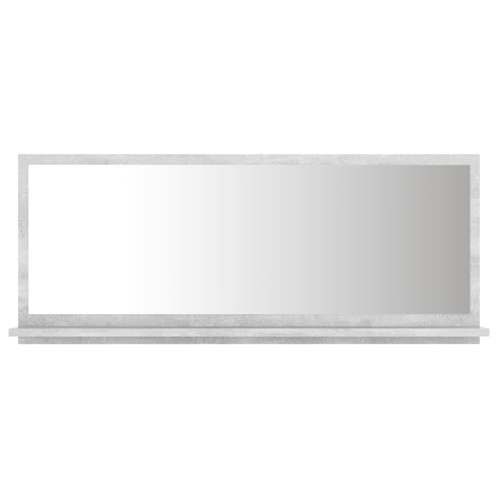 Bathroom Mirror Concrete Grey 90x10.5x37 cm Engineered Wood - Newstart Furniture