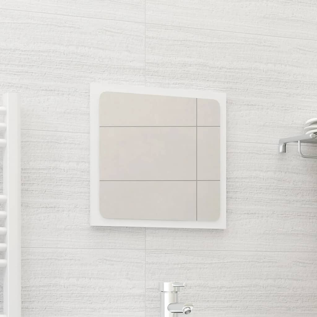 Bathroom Mirror White 40x1.5x37 cm Engineered Wood - Newstart Furniture