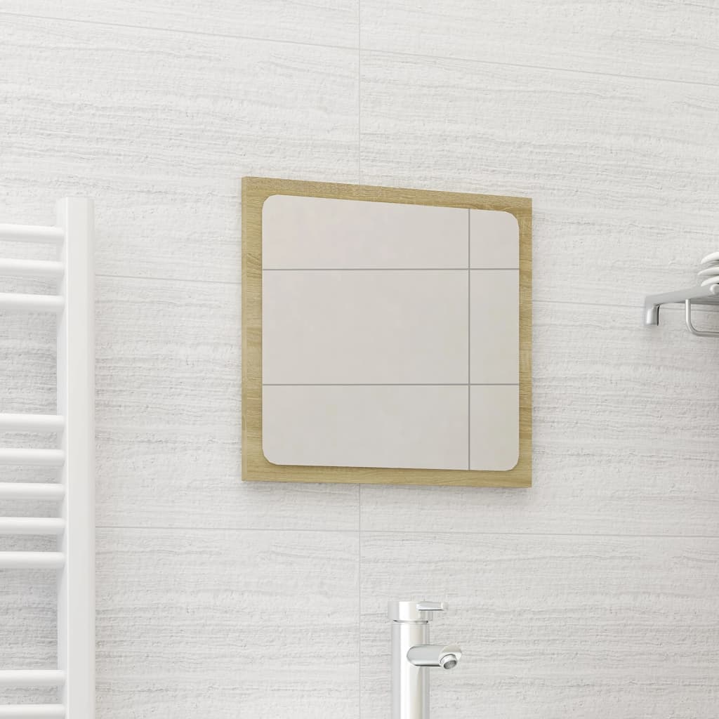 Bathroom Mirror Sonoma Oak 40x1.5x37 cm Engineered Wood - Newstart Furniture
