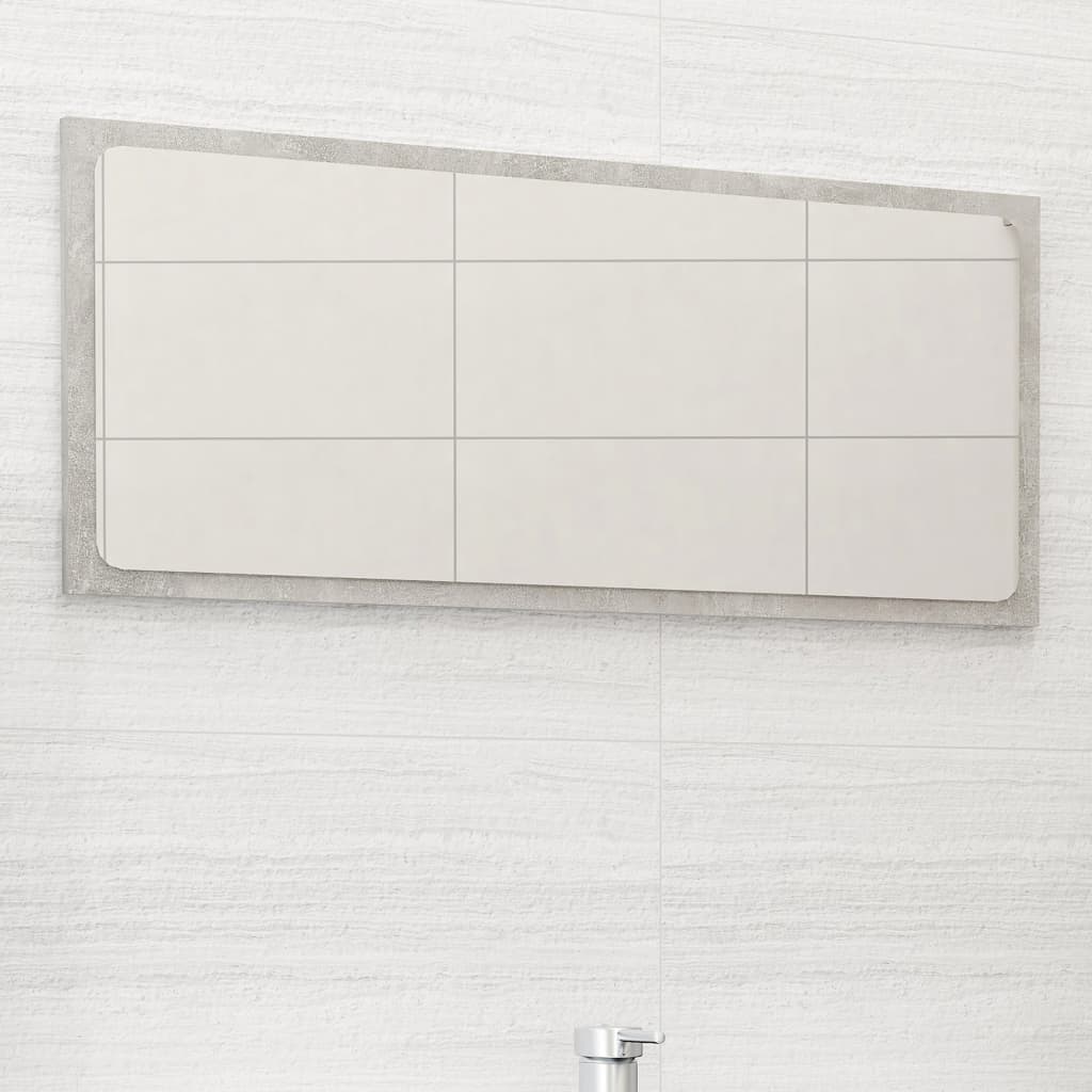 Bathroom Mirror Concrete Grey 80x1.5x37 cm Engineered Wood - Newstart Furniture