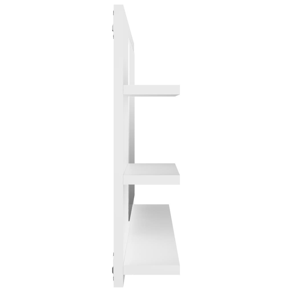 Bathroom Mirror White 90x10.5x45 cm Engineered Wood - Newstart Furniture