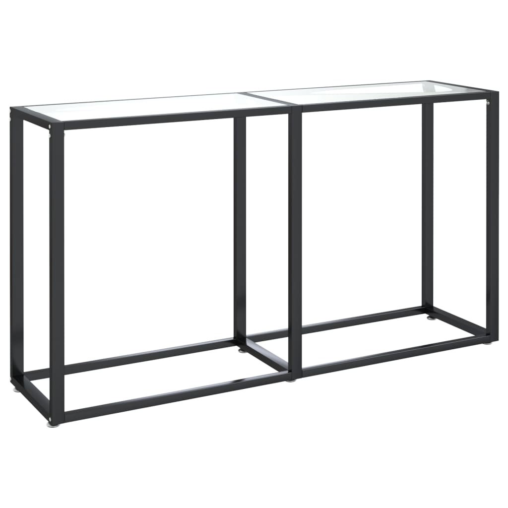 Console Table Transparent 140x35x75.5cm Tempered Glass - Newstart Furniture