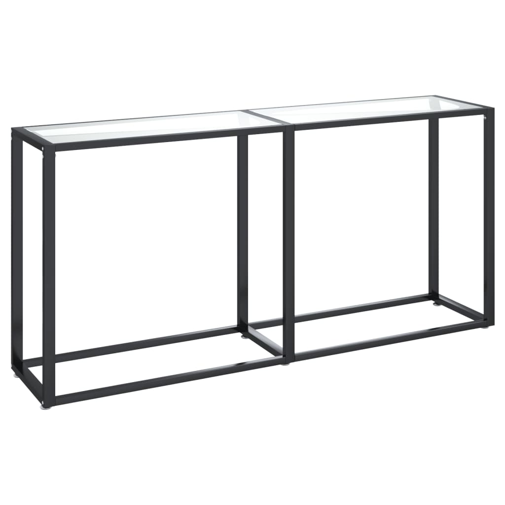 Console Table Transparent 160x35x75.5cm Tempered Glass - Newstart Furniture