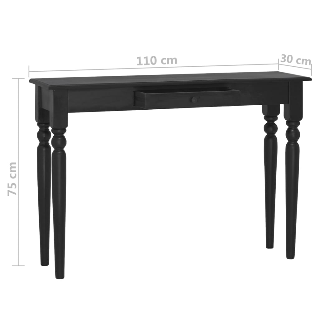 Console Table Light Black 110x30x75 cm Solid Mahogany Wood - Newstart Furniture
