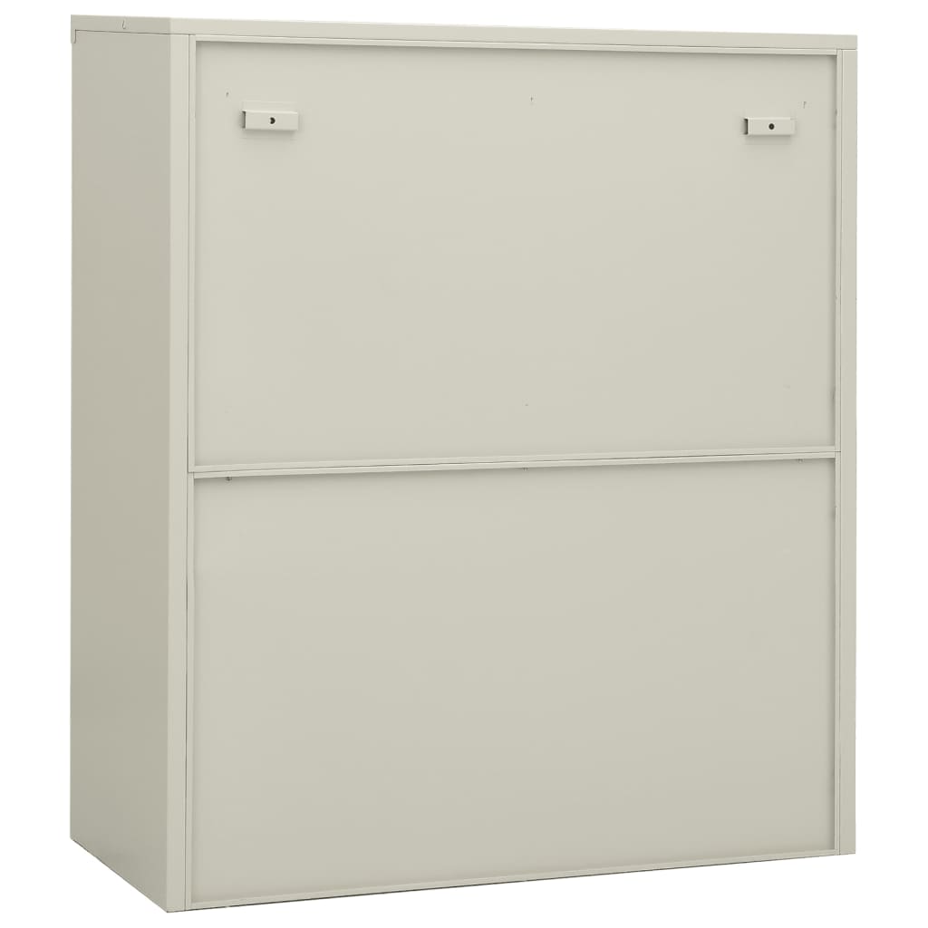Office Cabinet Light Grey 90x40x105 cm Steel - Newstart Furniture