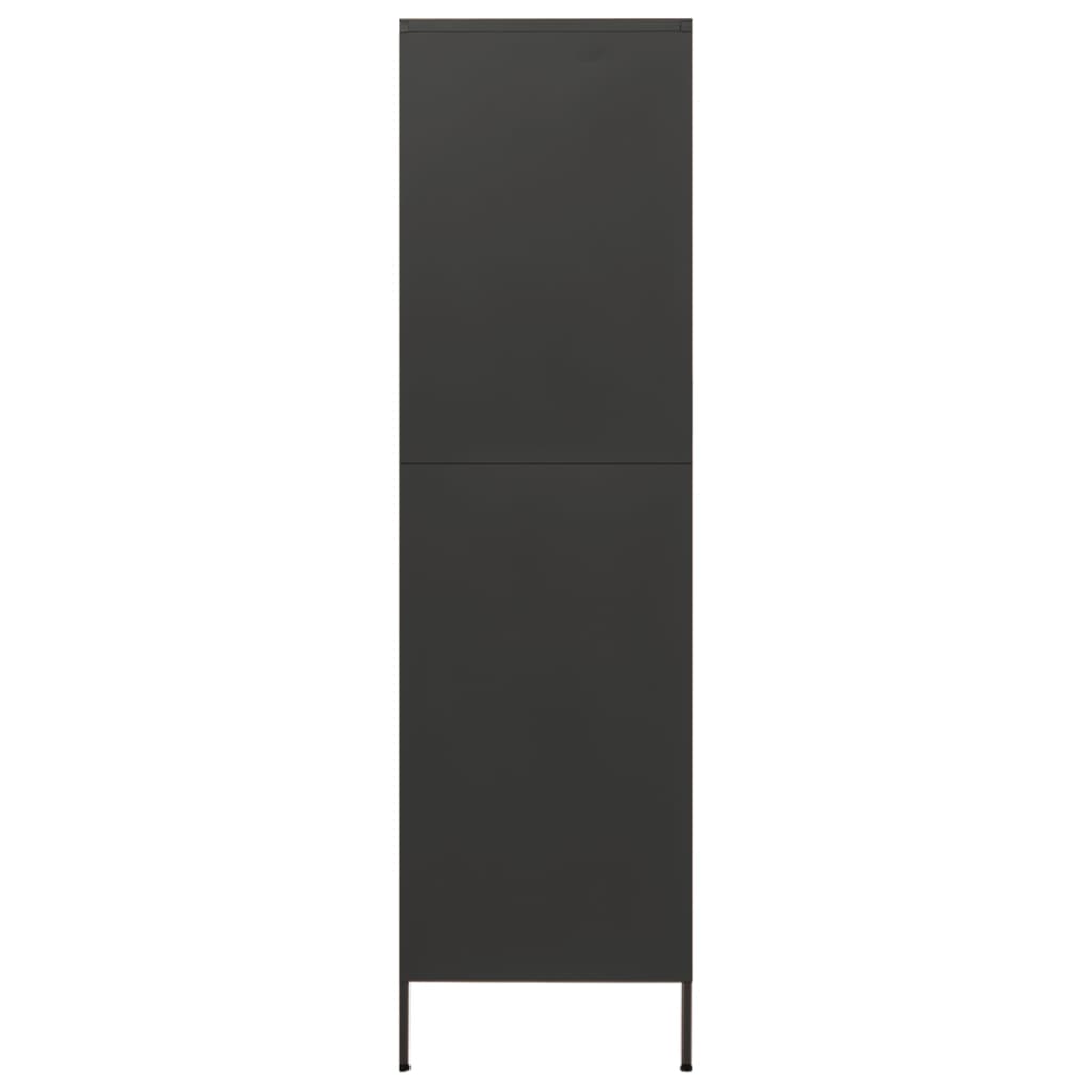 Wardrobe Anthracite 90x50x180 cm Steel - Newstart Furniture