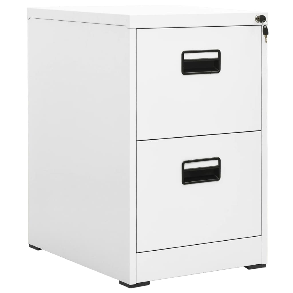 Filing Cabinet White 46x62x72.5 cm Steel - Newstart Furniture