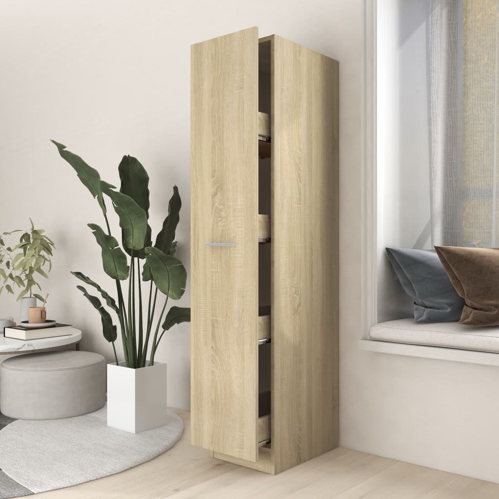 Apothecary Cabinet Sonoma Oak 30x42.5x150 cm Engineered Wood - Newstart Furniture