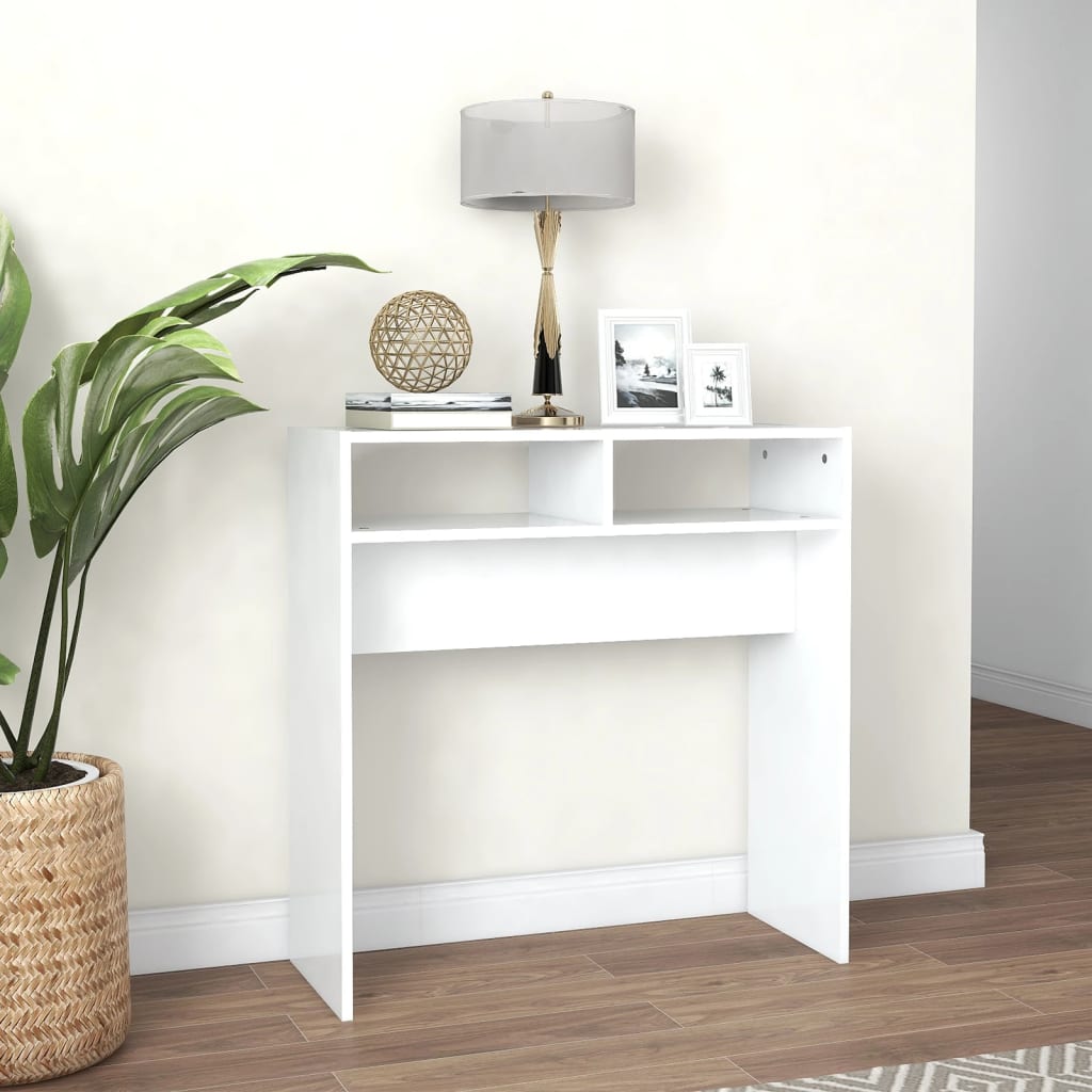 Console Table White 78x30x80 cm Engineered Wood - Newstart Furniture