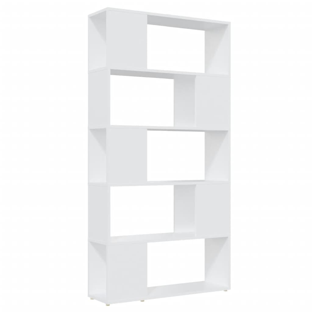 Book Cabinet Room Divider White 80x24x155 cm Engineered Wood - Newstart Furniture