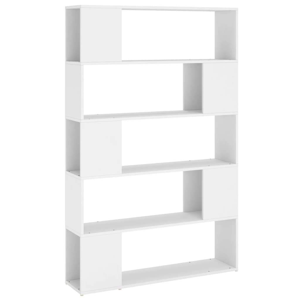 Book Cabinet Room Divider White 100x24x155 cm Engineered Wood - Newstart Furniture