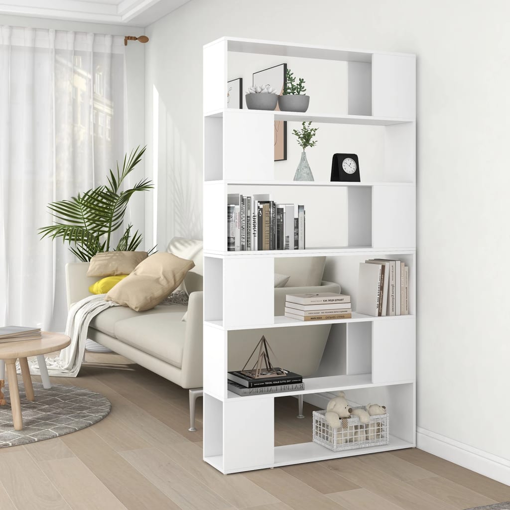 Book Cabinet Room Divider White 100x24x188 cm - Newstart Furniture