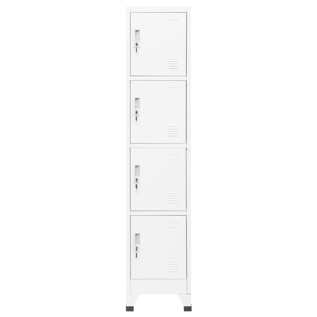 Locker Cabinet White 38x45x180 cm Steel - Newstart Furniture