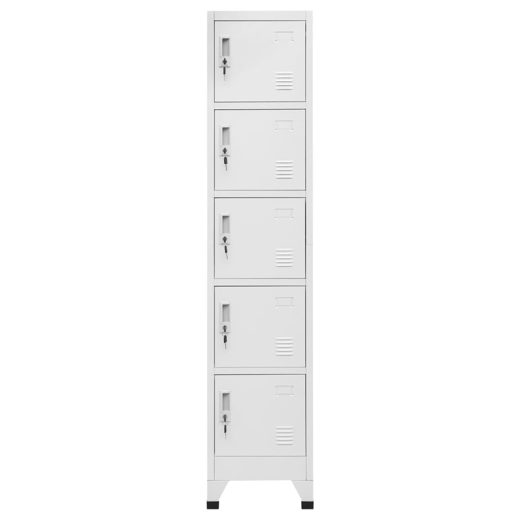 Locker Cabinet Light Grey 38x40x180 cm Steel - Newstart Furniture