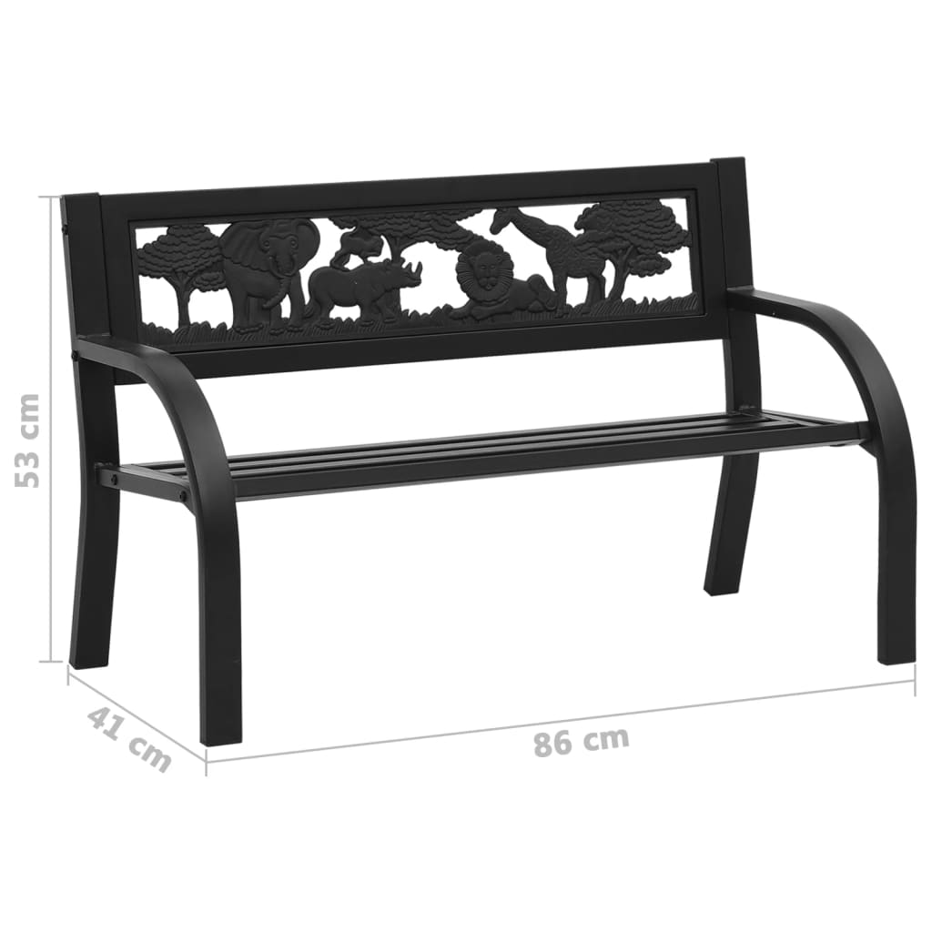 Children Garden Bench 86 cm Steel - Newstart Furniture