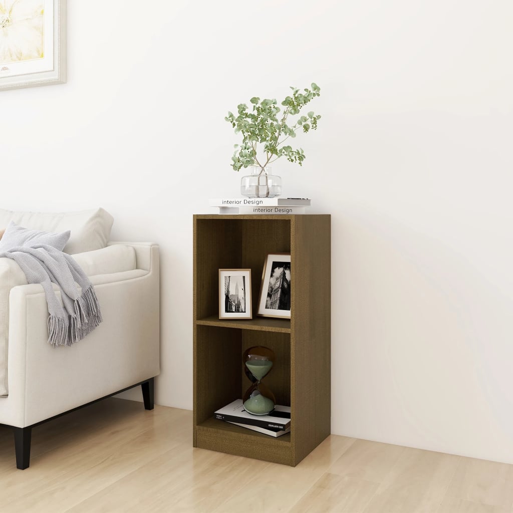 Side Cabinet Honey Brown 35.5x33.5x76 cm Solid Pinewood - Newstart Furniture
