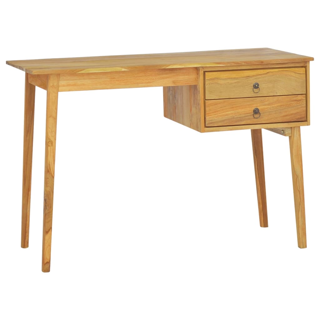 Desk with 2 Drawers 110x52x75 cm Solid Wood Teak - Newstart Furniture