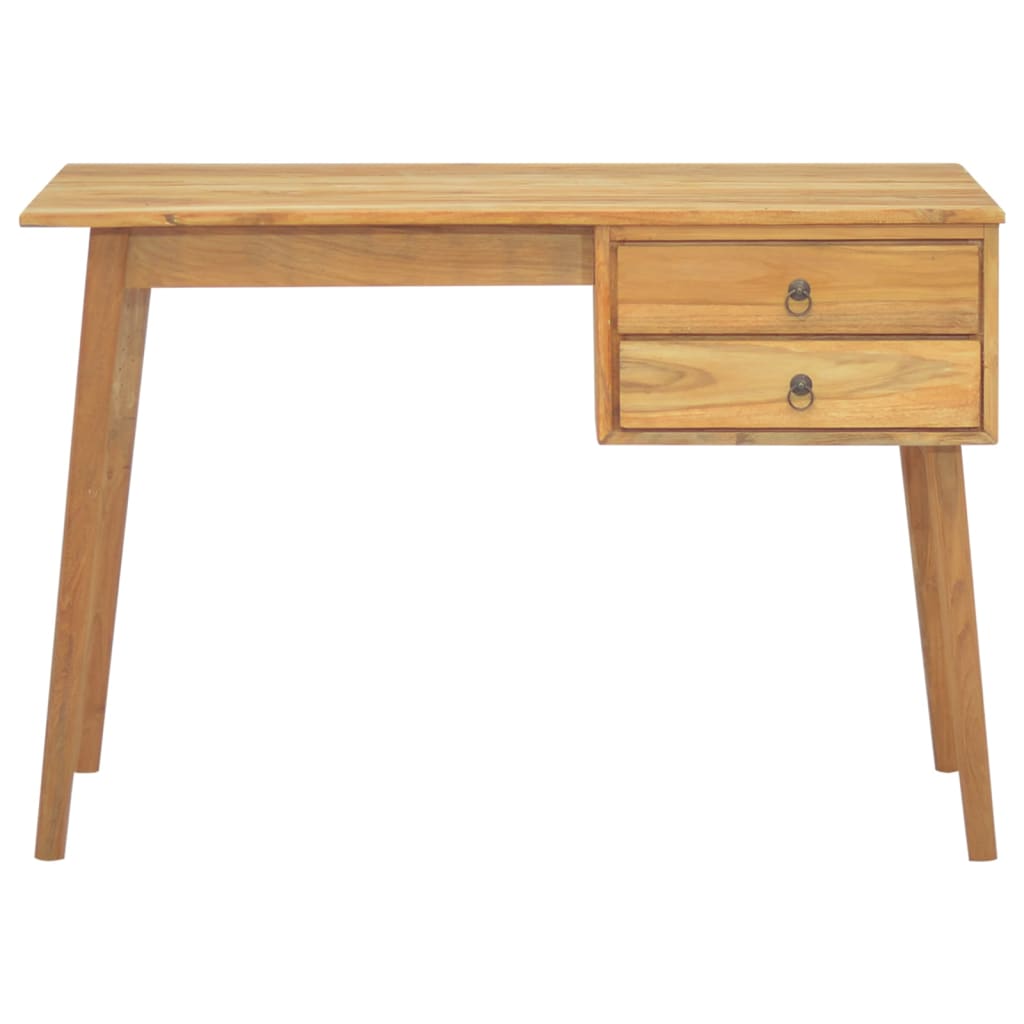 Desk with 2 Drawers 110x52x75 cm Solid Wood Teak - Newstart Furniture