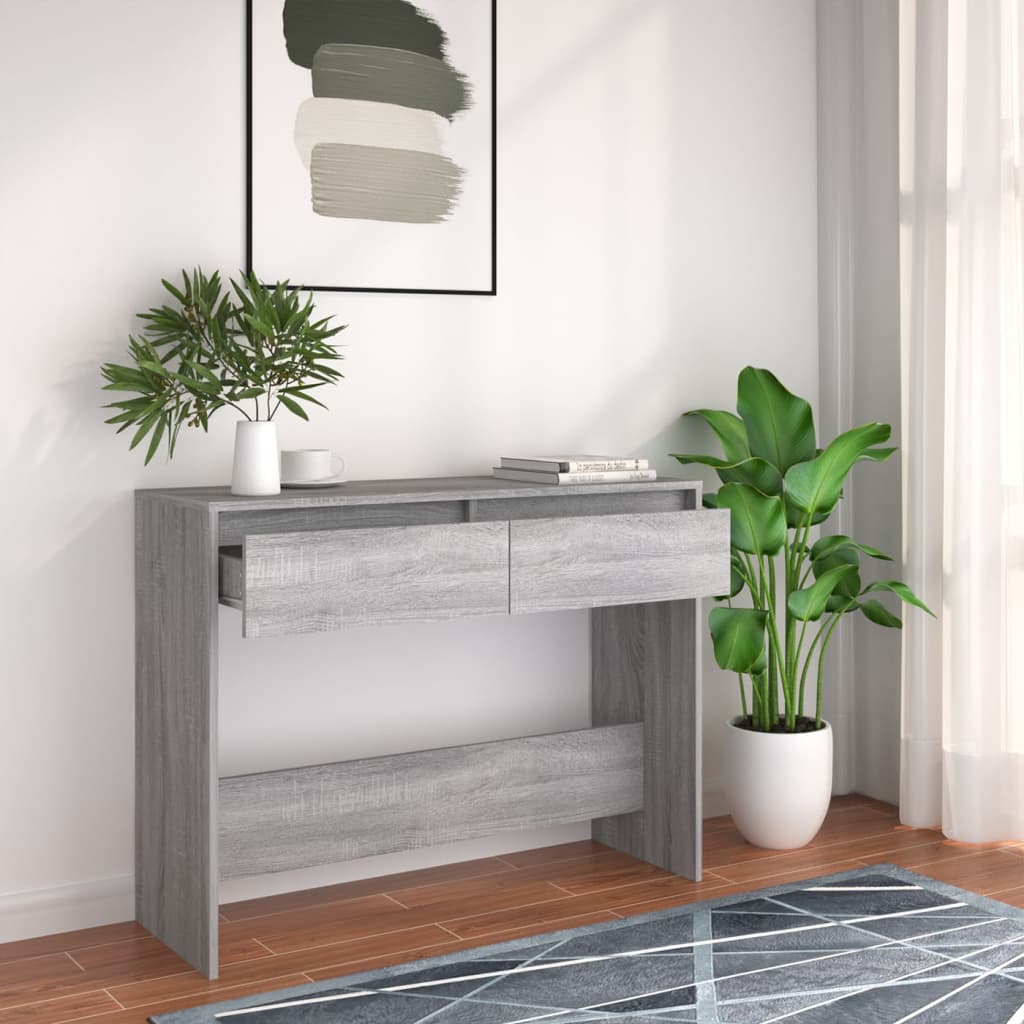Console Table Grey Sonoma 100x35x76.5 cm Engineered Wood - Newstart Furniture
