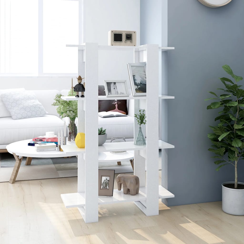Book Cabinet/Room Divider White 80x30x123.5 cm - Newstart Furniture
