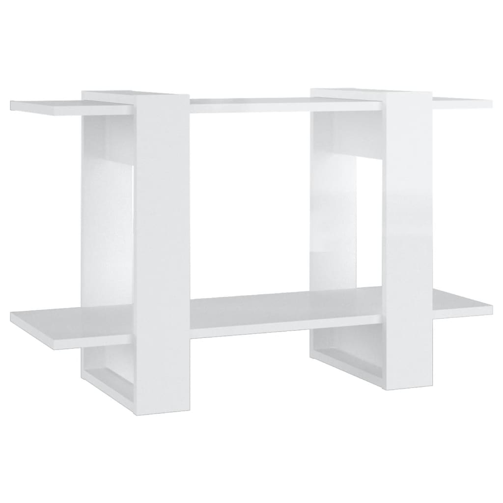 Book Cabinet/Room Divider High Gloss White 80x30x51 cm - Newstart Furniture
