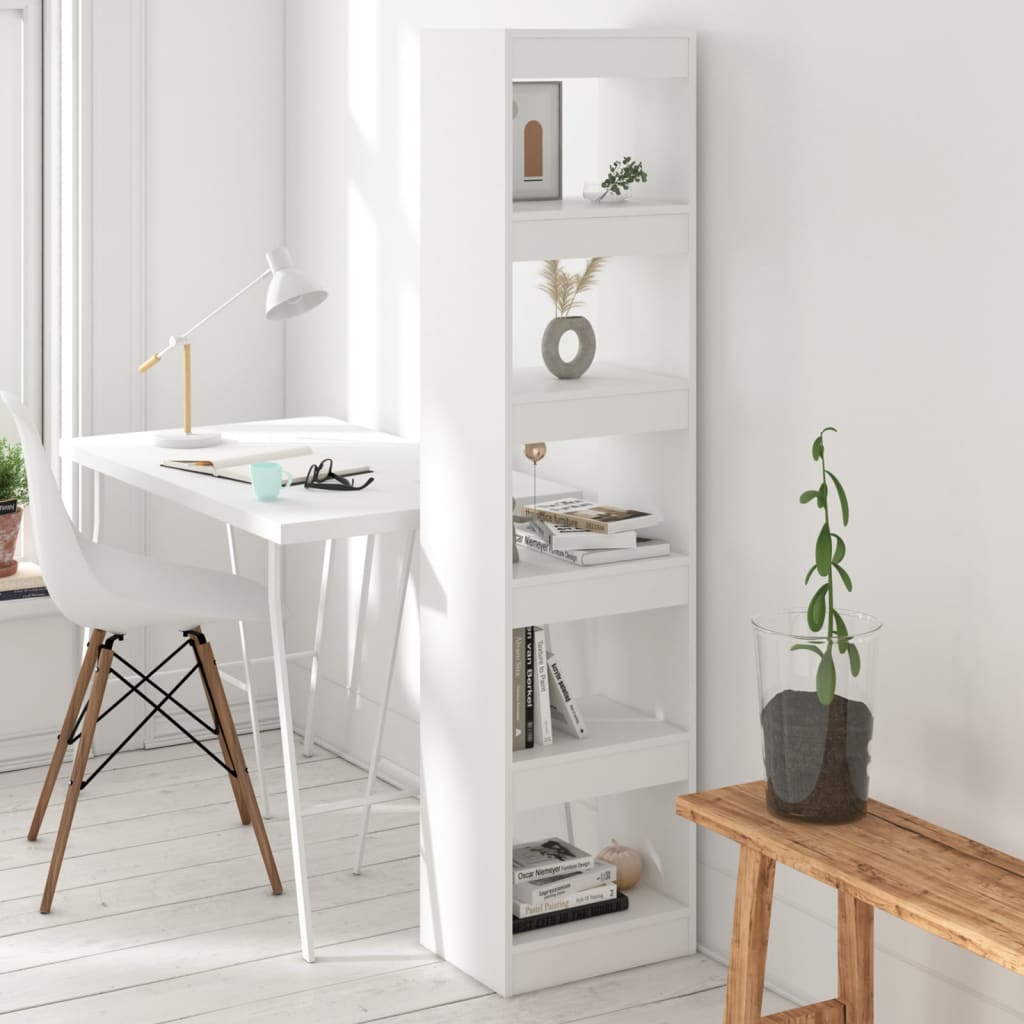 Book Cabinet/Room Divider White 40x30x166 cm - Newstart Furniture