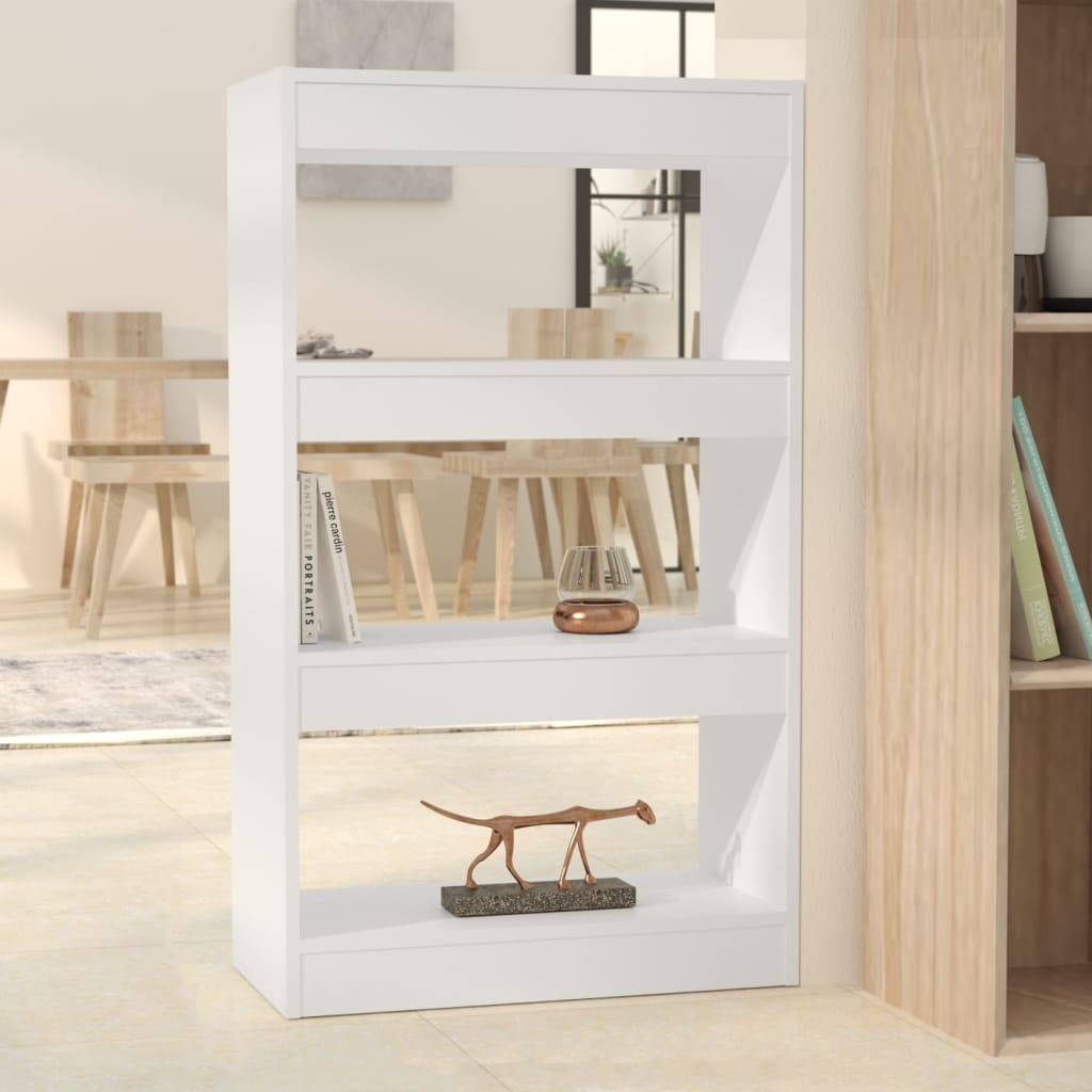 Book Cabinet/Room Divider White 60x30x103 cm Engineered Wood - Newstart Furniture