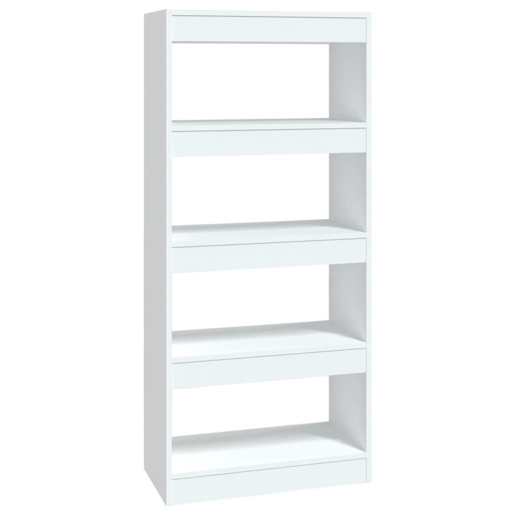 Book Cabinet/Room Divider White 60x30x135 cm Engineered Wood - Newstart Furniture