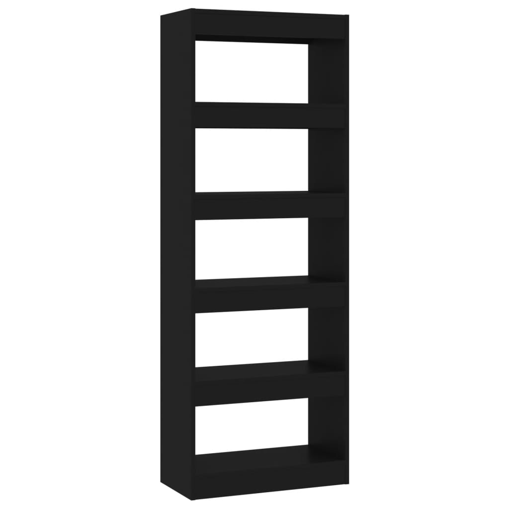 Book Cabinet/Room Divider Black 60x30x166 cm Engineered Wood - Newstart Furniture