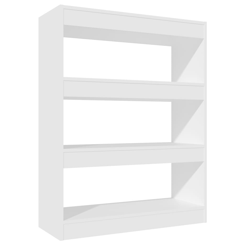 Book Cabinet/Room Divider White 80x30x103 cm Engineered wood - Newstart Furniture