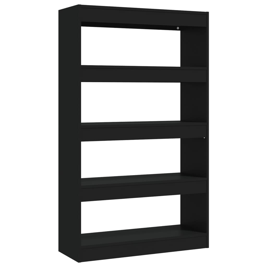 Book Cabinet/Room Divider Black 80x30x135 cm Engineered Wood - Newstart Furniture