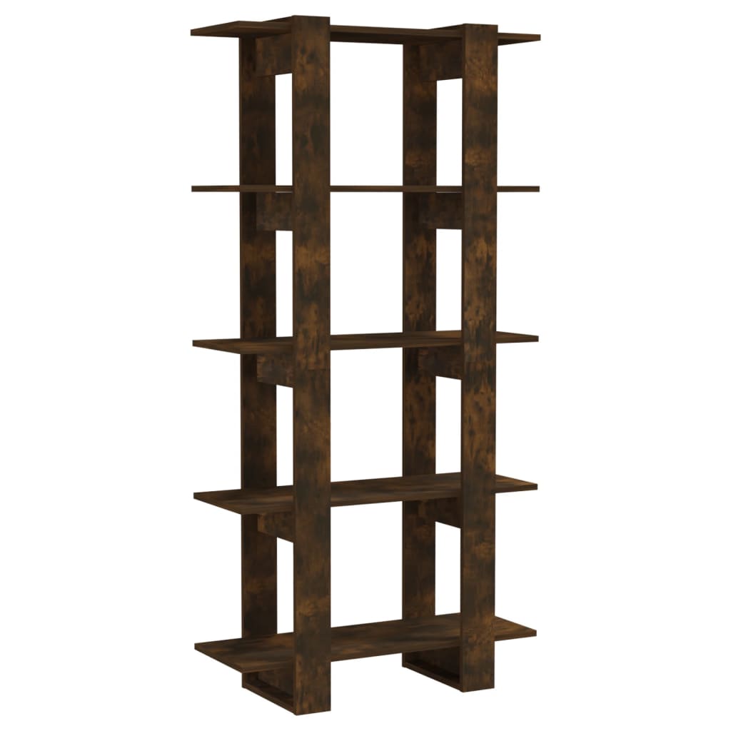 Book Cabinet/Room Divider Smoked Oak 80x30x160 cm Engineered Wood - Newstart Furniture