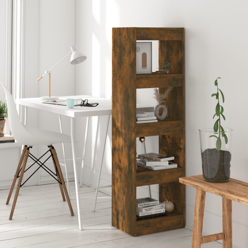 Book Cabinet/Room Divider Smoked Oak 40x30x135 cm - Newstart Furniture