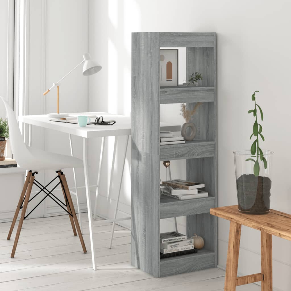 Book Cabinet/Room Divider Grey Sonoma 40x30x135 cm - Newstart Furniture