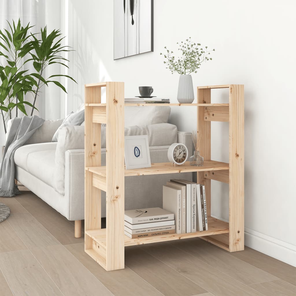 Book Cabinet/Room Divider 80x35x91 cm Solid Wood Pine - Newstart Furniture