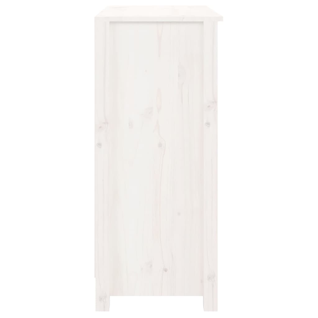 Sideboard White 70x35x80 cm Solid Wood Pine - Newstart Furniture