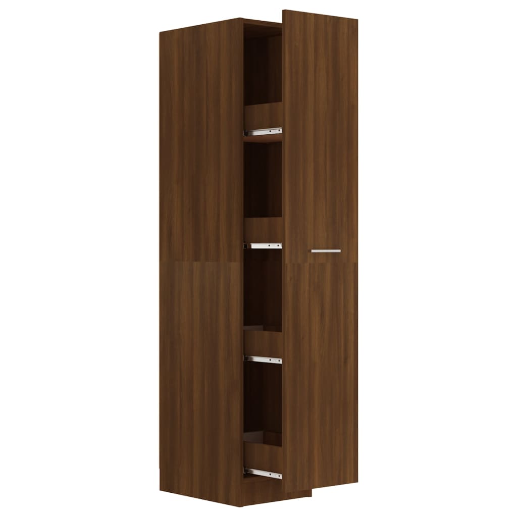 Apothecary Cabinet Brown Oak 30x42.5x150 cm Engineered Wood - Newstart Furniture