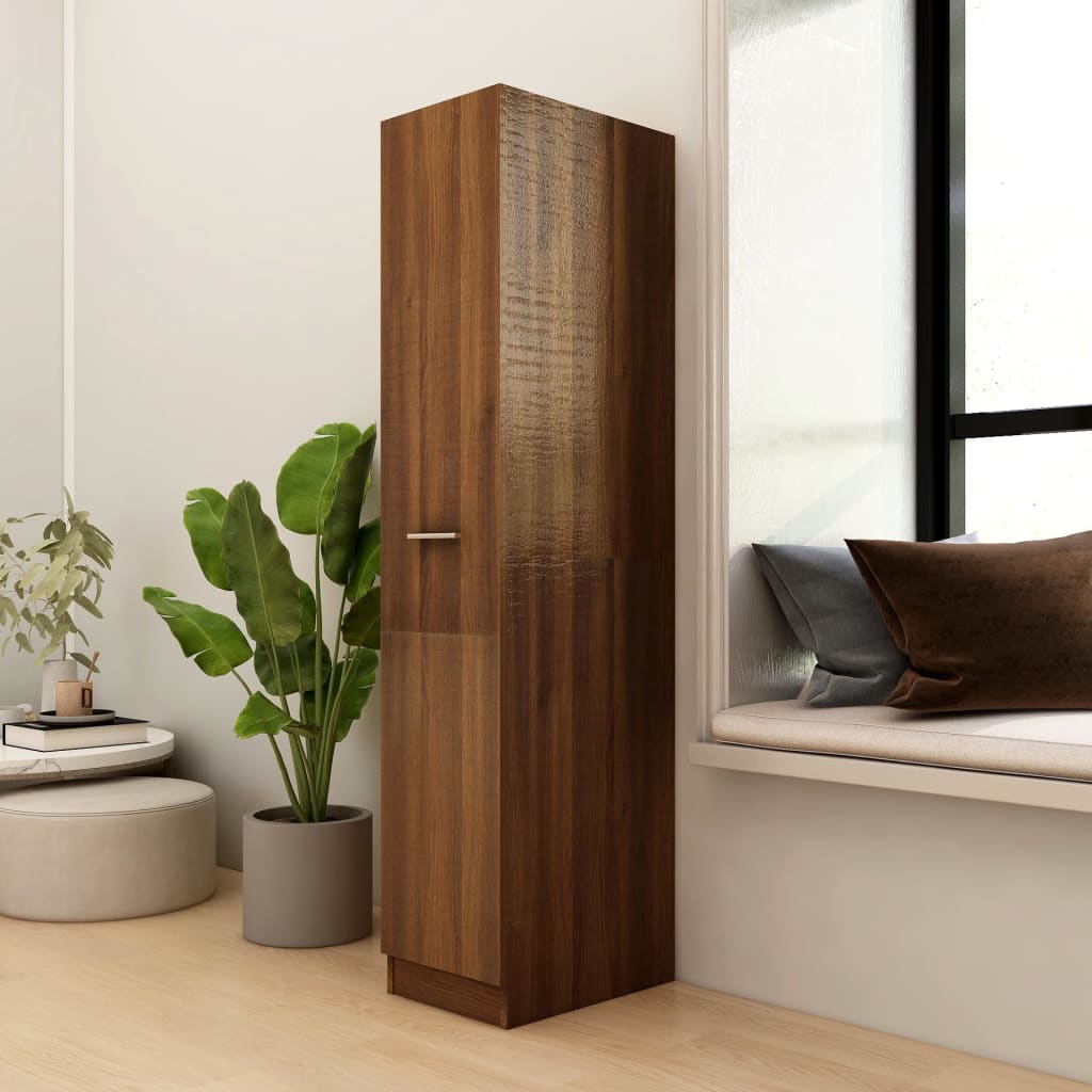 Apothecary Cabinet Brown Oak 30x42.5x150 cm Engineered Wood - Newstart Furniture