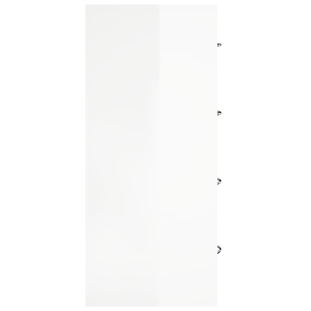 Sideboard with 4 Drawers 60x30.5x71 cm High Gloss White - Newstart Furniture