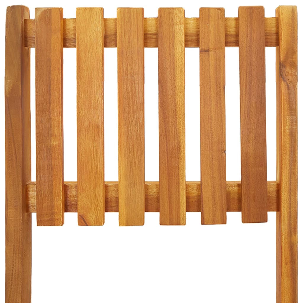 Folding Outdoor Bar Stools 2 pcs Solid Wood Acacia - Newstart Furniture