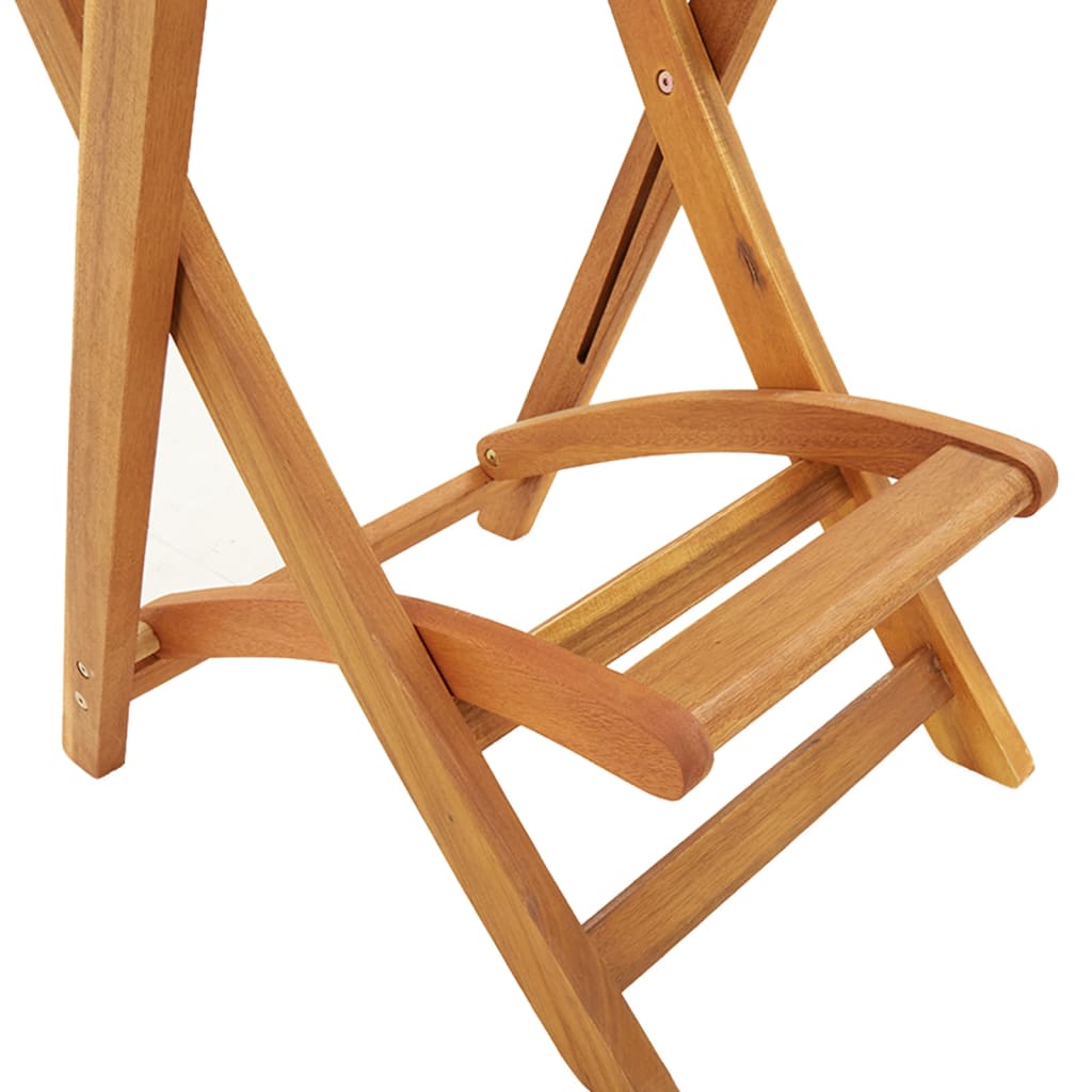 Folding Outdoor Bar Stools 2 pcs Solid Wood Acacia - Newstart Furniture