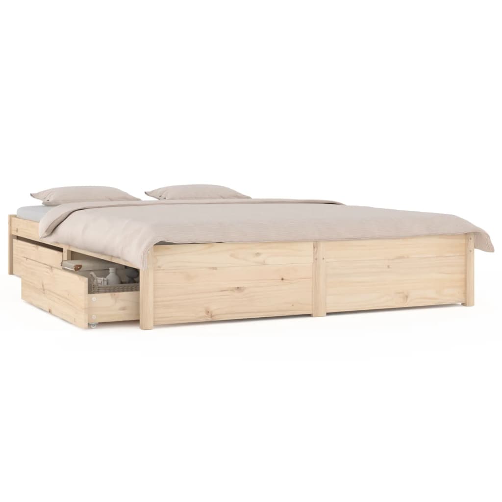 Bed Frame with Drawers 153x203 cm Queen Size