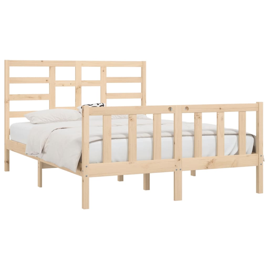 Bed Frame Solid Wood 153x203 cm Queen Size