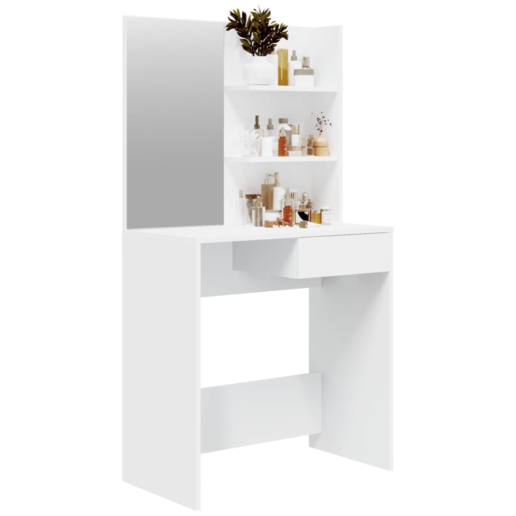 Dressing Table with Mirror White 74.5x40x141 cm - Newstart Furniture