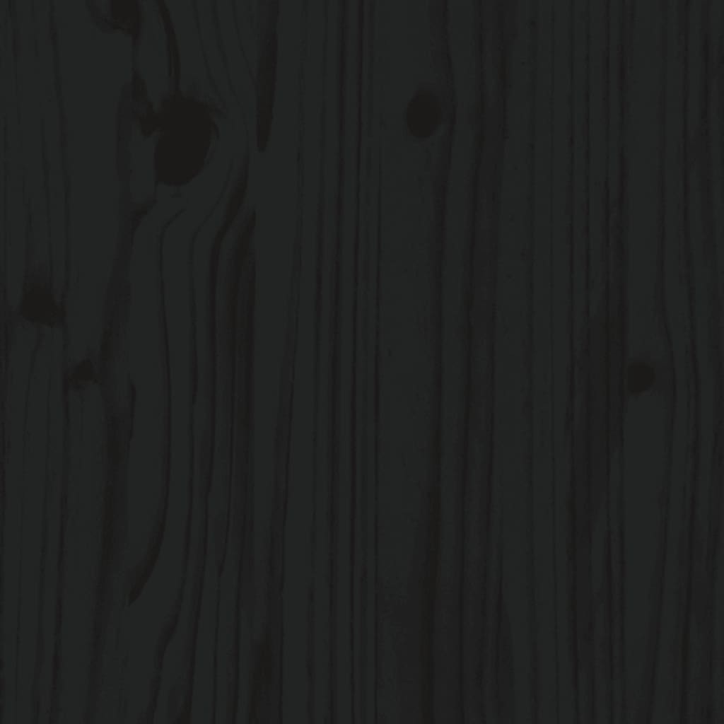 Sideboard Black 230x35x80 cm Solid Wood Pine