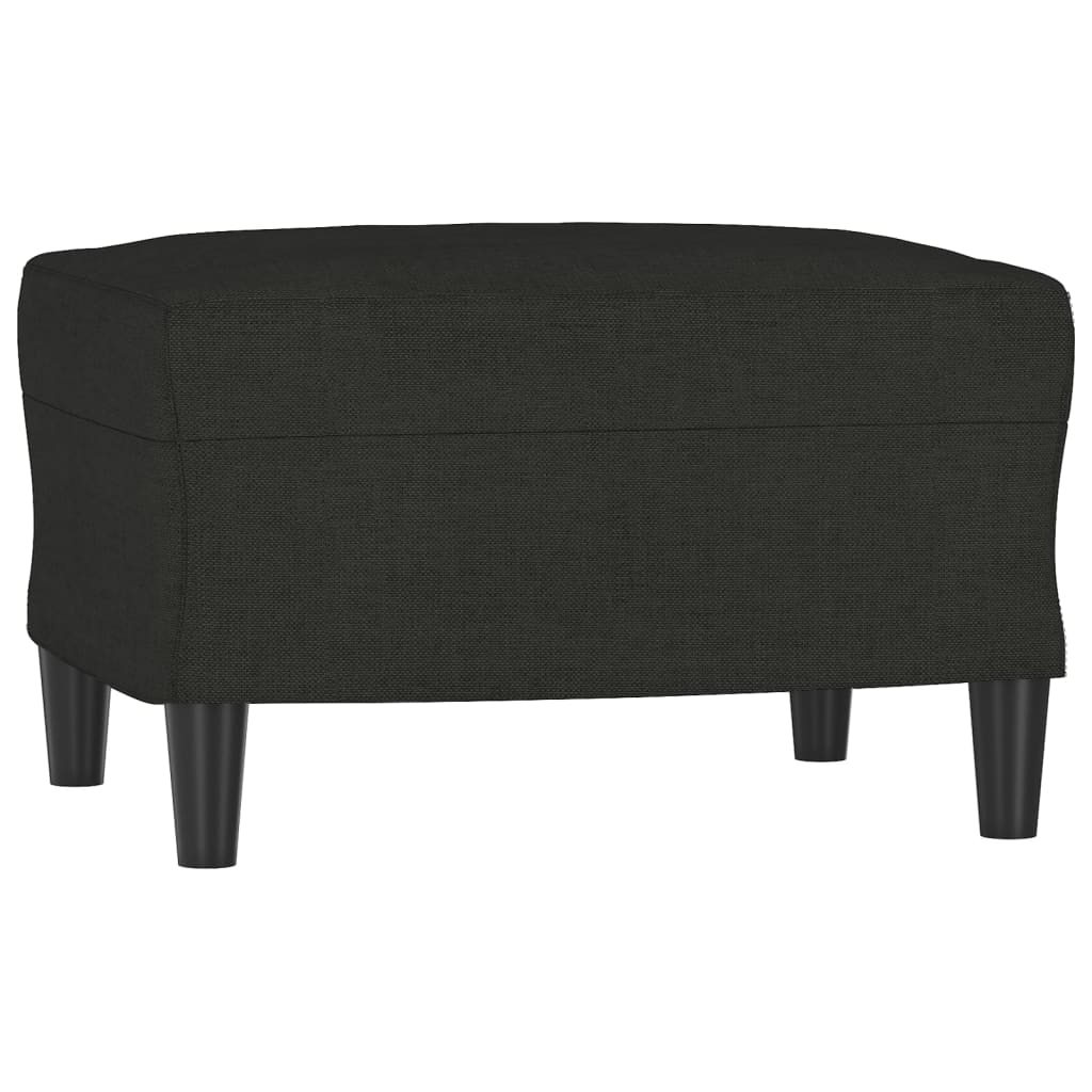 Footstool Black 60x50x41 cm Fabric - Newstart Furniture