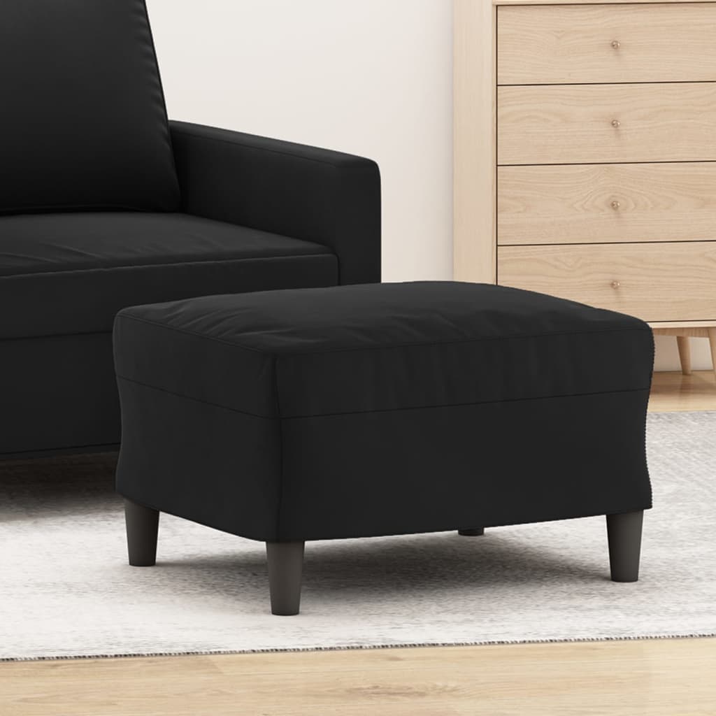 Footstool Black 60x50x41 cm Velvet - Newstart Furniture